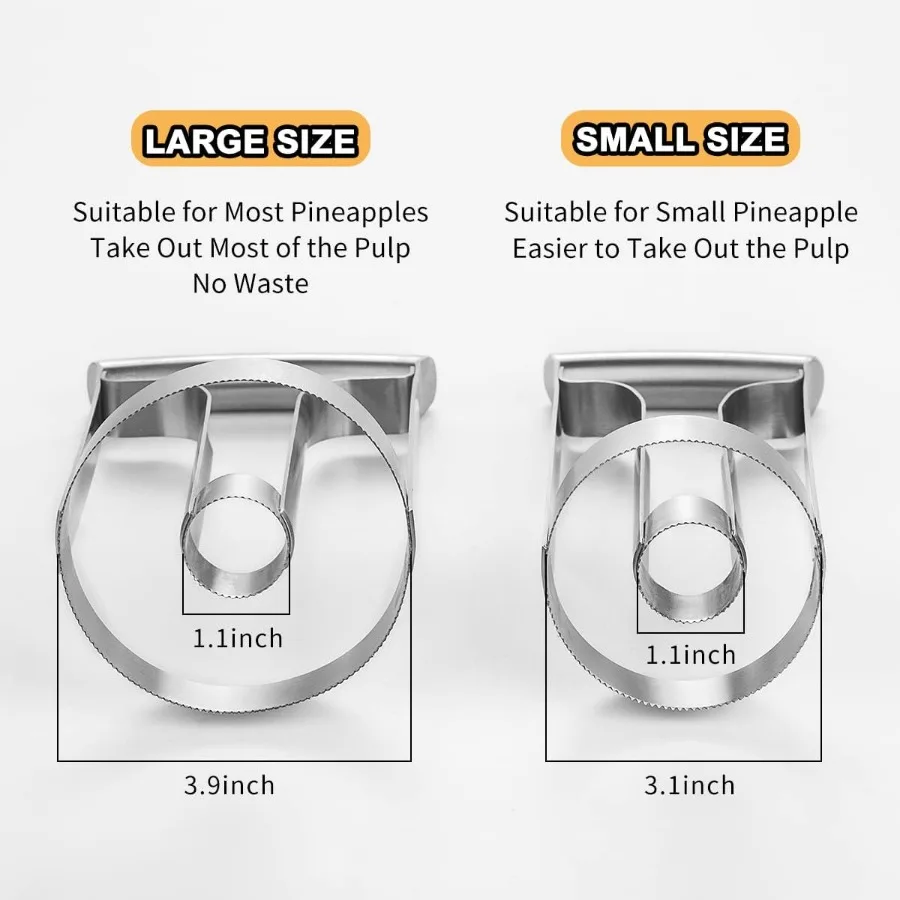 ที่ปอกและตัดสับปะรดสแตนเลส เครื่องมือทำครัวที่ใช้งานง่ายและมีประสิทธิภาพสำหรับการเตรียมผลไม้เมืองร้อน