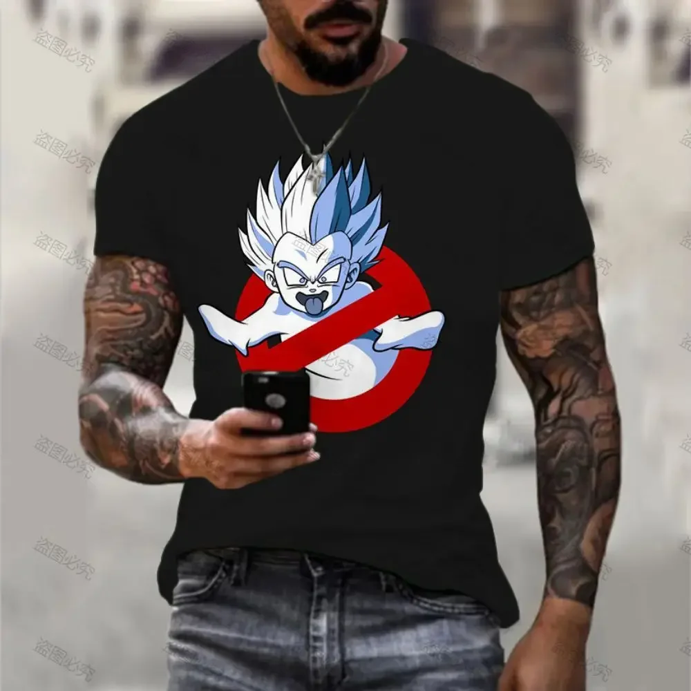 Goku Vegeta Dragon Ball Z Men's T Shirt Y2K New 110-6XL Oversized Saiyan GYM Anime O-collar Harajuku Trend Cool Short Sleeved