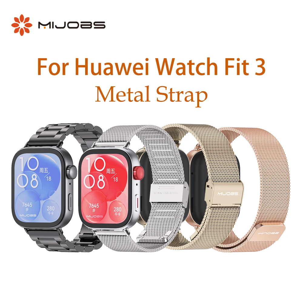 Strap For Huawei Watch Fit 3 Wristband For Huawei Fit 3 Metal Watchband For Huawei fit 3 Strap Smartwatch Accessories