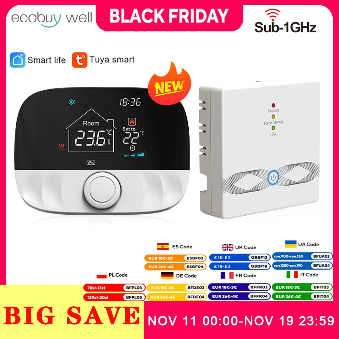 Tuya المنزل الذكي واي فاي ترموستات لاسلكي لغلاية الغاز واي فاي متصلة ترموستات الحياة الذكية متحكم في درجة الحرارة أليكسا جوجل