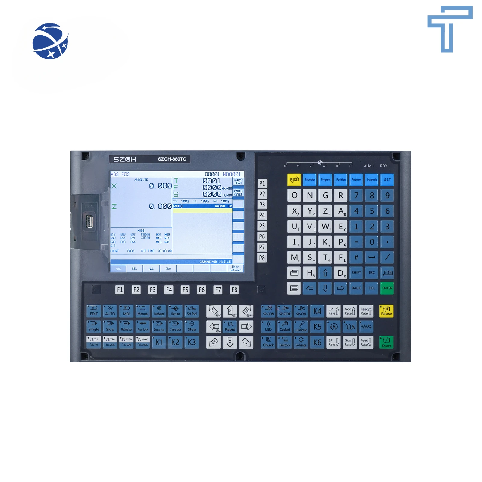 High quality  SZGH CNC Lathe Controller  CNC  Kits 2 Axis support ATC, position feedback for lathe machine