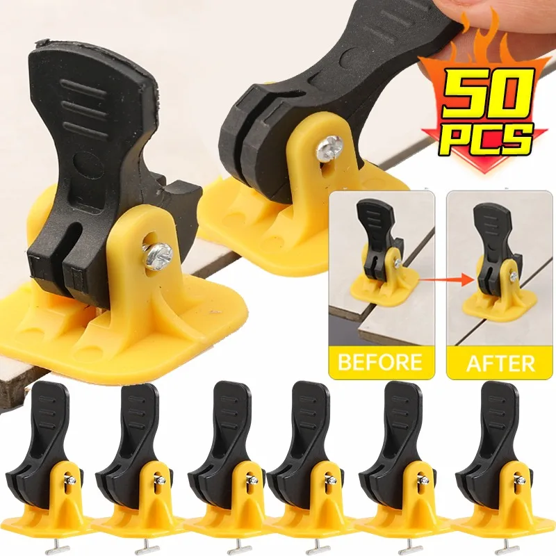 

Reusable Tile Leveling System Ceramic Floor Tile Leveling Spacers Clips Leveler Adjuster Kit for Tile Laying Wall Fixed Device