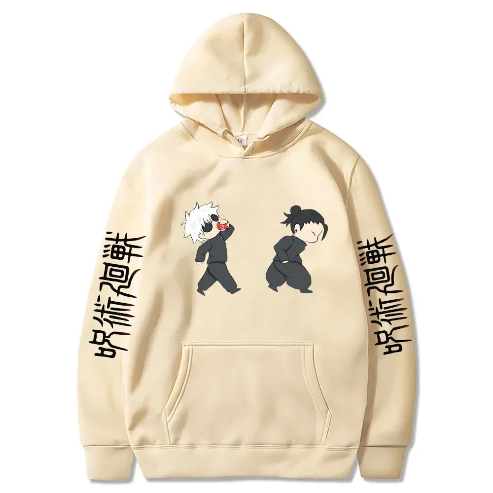 Jujutsu Kaisen anime hoodies masculino e feminino, desenho animado Satoru Gojo puloveres, puloveres bonitos, plus size, casual,