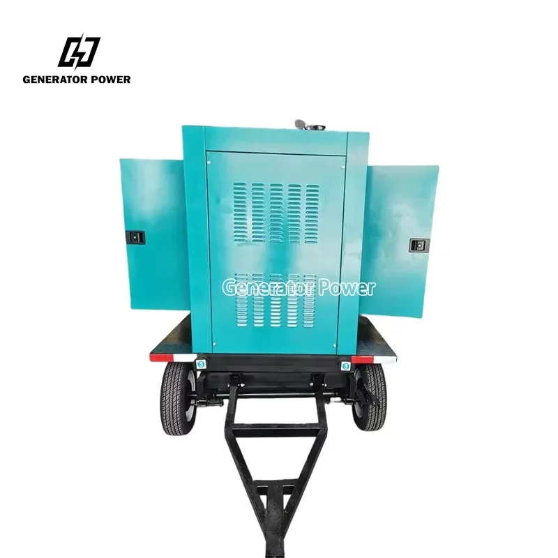 250 Kva Movable Silent Generator with Wheels 200kw Power Trailer Generator 60Hz Frequency 480v Rated Voltage Remote Start