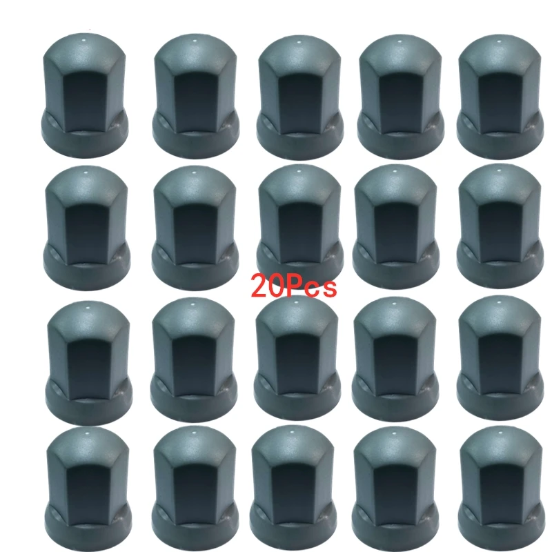 20pcs  Black 33mm For Volvo Trucks FH12 FM7 FH16/II FM12 FL10 For RENAULT TRUCKS PREMIUM  VOE 20578590 Back Wheel Nut Cap L:53mm