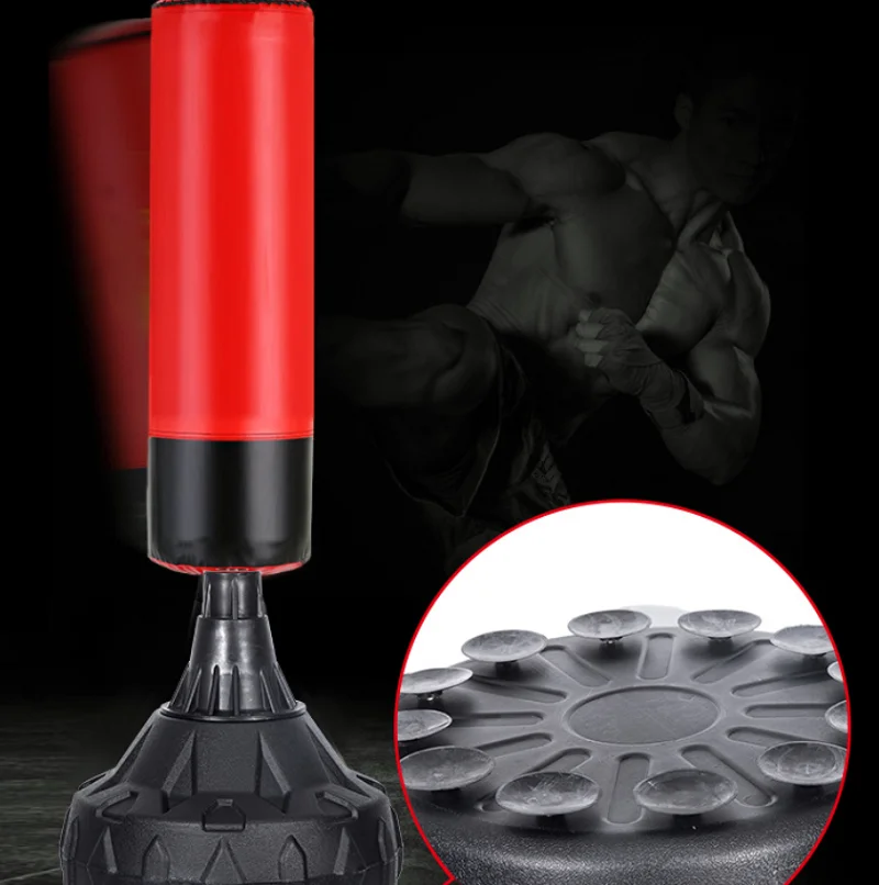 New Style Heavy Standing Boxing Sand Bag Leather Customized Logo Target Punching Bags Fitness Gympromote sales