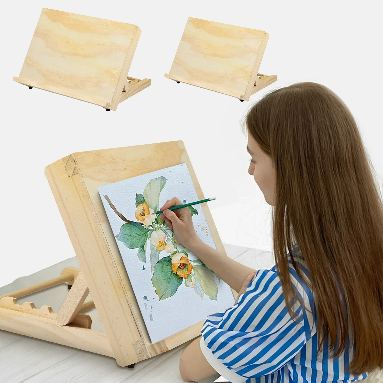 

Wooden Easel Stand Foldable Adjustable Drawing Sketching Easel Enduring Sturdy Easel Stand Premium Wooden Sketching Box Stand