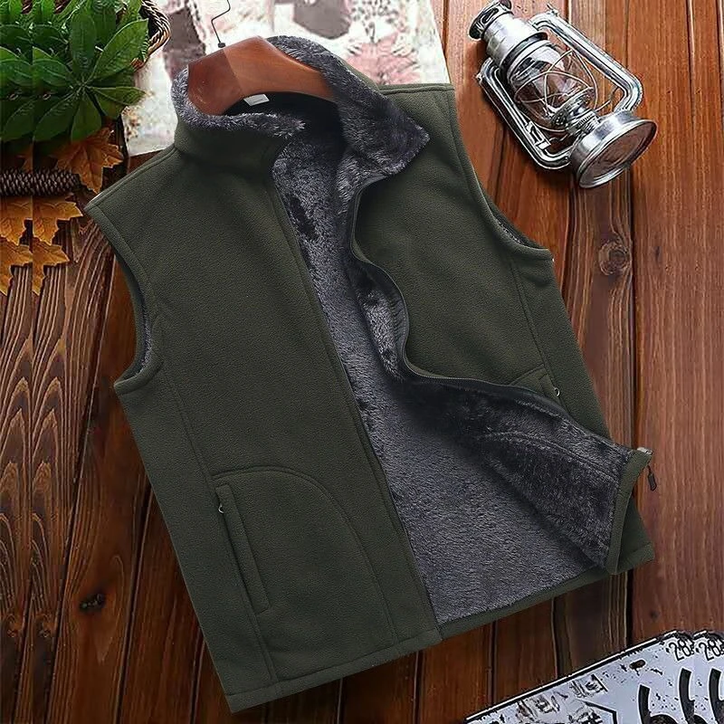 

Men's Fleece Pullover Vest Soft Warm Fuzzy Sweatshirt Vest for Spring Autumn Outdoor Activities Casual Wear
