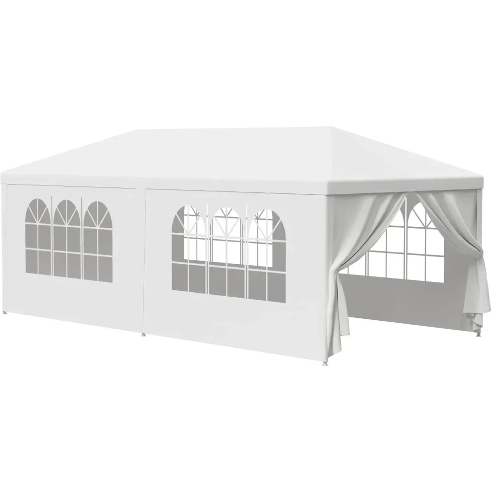 10 X 20 Outdoor Wedding Party Tent Camping Shelter Gazebo Canopy with Removable Sidewalls Easy Set