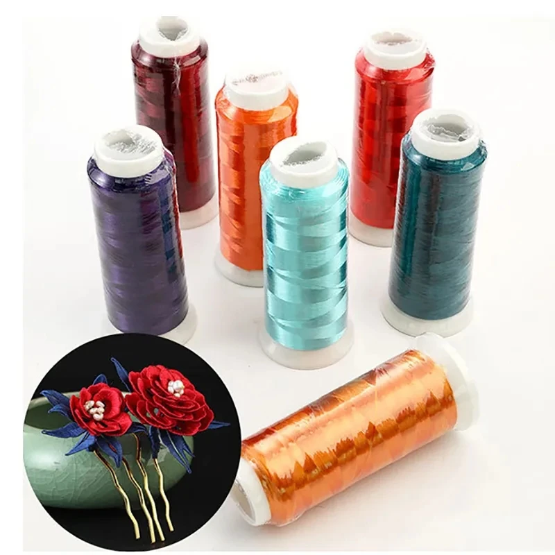 1600 Meters High-brightness Single-strand Twisted Silk Thread Diy Handmade Hairpin Hair accessories Material Package Accessories
