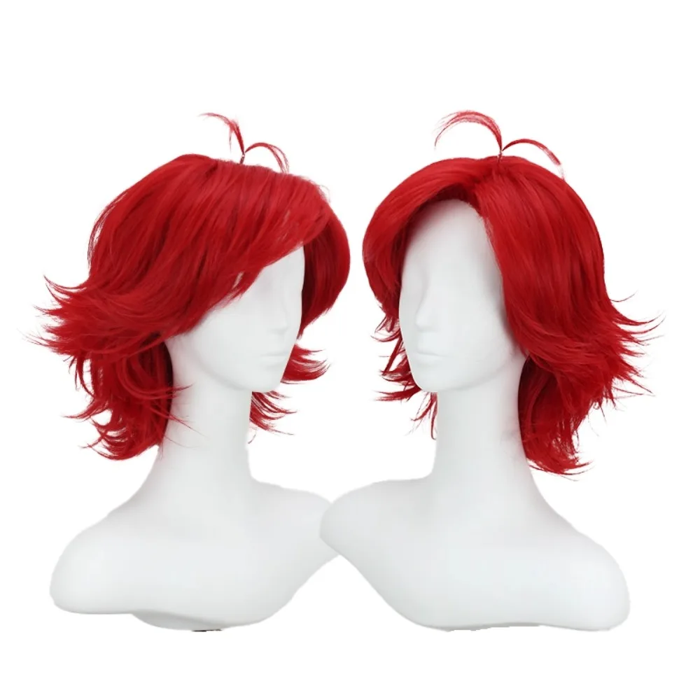 Hazbin Niffty Cosplay Wig Bright Red Anime Bob Hair
