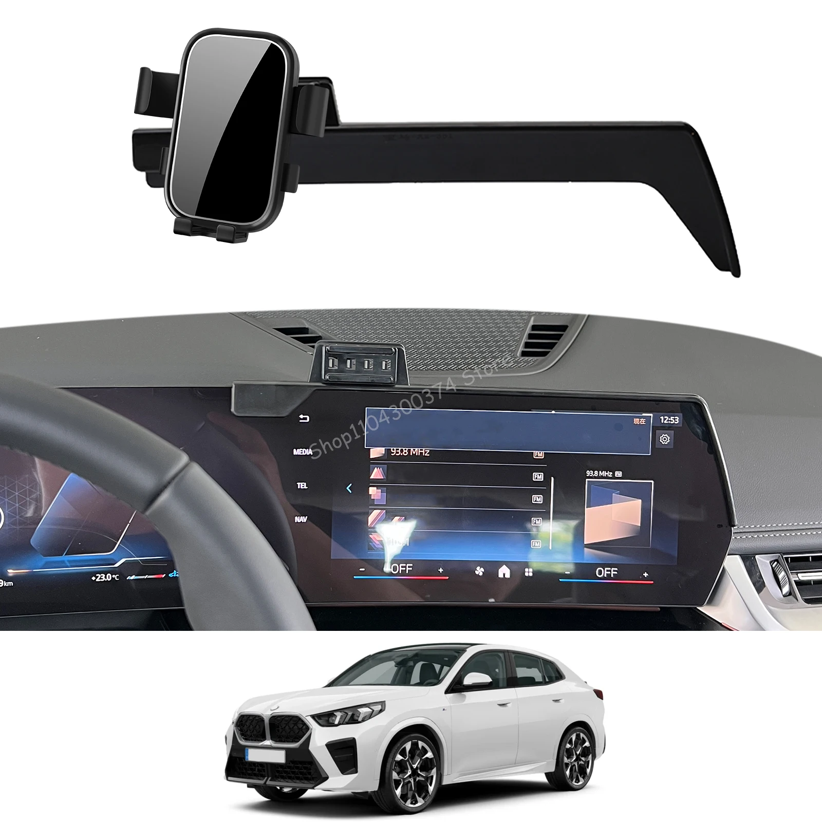 

Car Mobile Phone Holder for BMW X2 2023 2024 2025 ix2 GPS Bracket Navigation Stand Auto Accessories