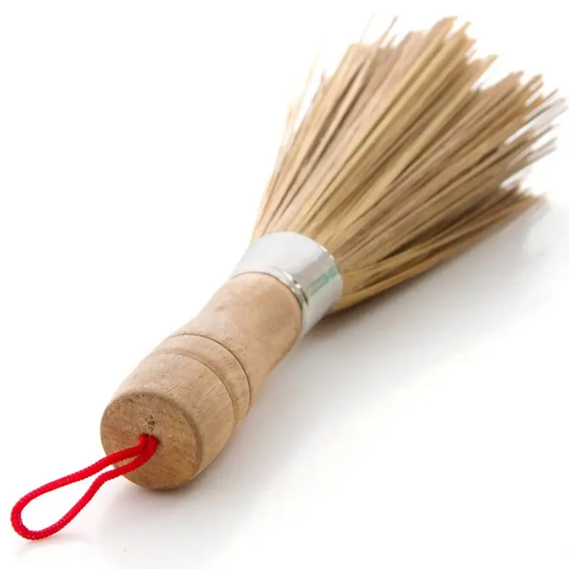 Bamboo Wok Brush, Large Pot Brush Wash Pot Brush Kitchen Cleaning Brush Restaurant Natural Bamboo Brush Hotel Supplies