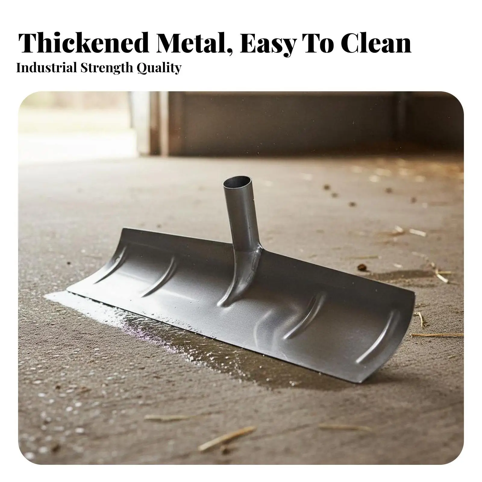 Universal Farm Scraper Reinforced Steel Rake Head High Strength Cleaning Tool for Barns Soil and Gravel