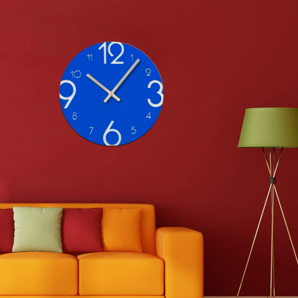 

Creative Acrylic Silent Decorative Round Arabic Numerals Operated Lightweight Modern Design For Home Office Bedroom Wall