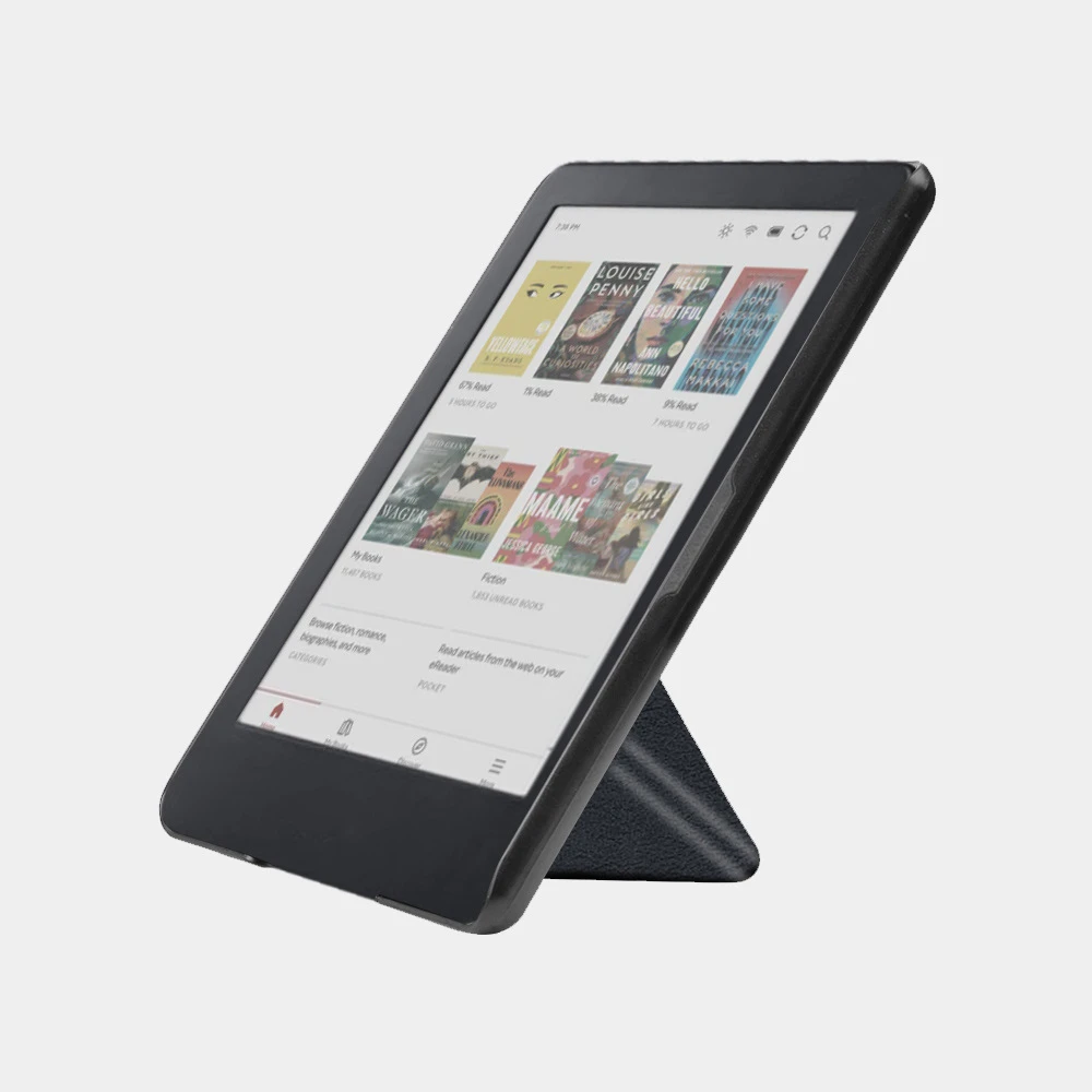 Protective Case Sleeve for Kobo Clara Colour/Clara BW 6 inch eReader 2024, TPU Leather Stand Cover with Auto Sleep/Wake Function