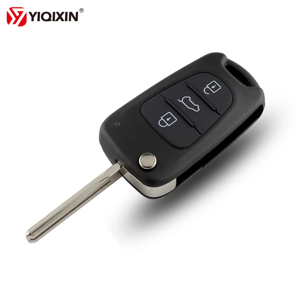 YIQIXIN Remote Key Case For Kia Rio3 Picanto Ceed Cerato Sorento Sportage K2 K3 K5 Car Key Shell Folding Blade 3 Button No Logo