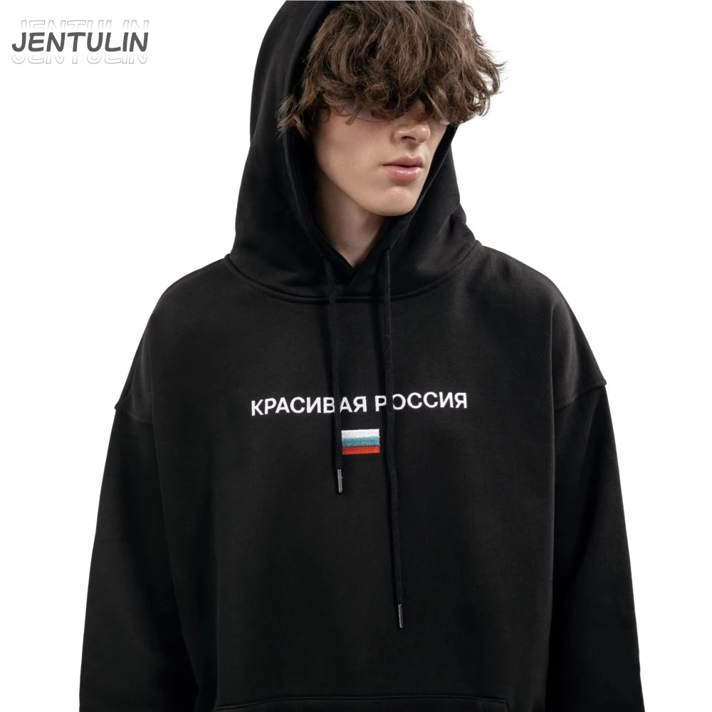 Harajuku Oversized Streetwear Pullover Men's Hoodies Beautiful Russia Graphic Hooded Sweatshirts Hip Hop Aesthetic Tops Goth Y2k