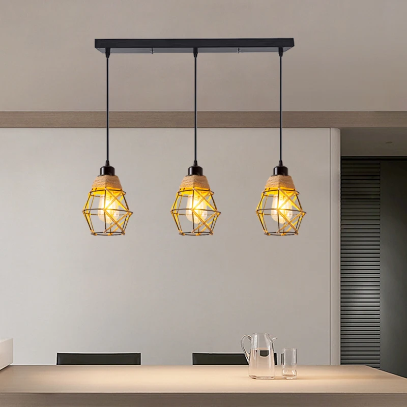 田舎風レトロトロピカルスタイルe27ペンダントライトレストランバーカウンターキッチン寝室廊下ショップ更衣室シャンデリア