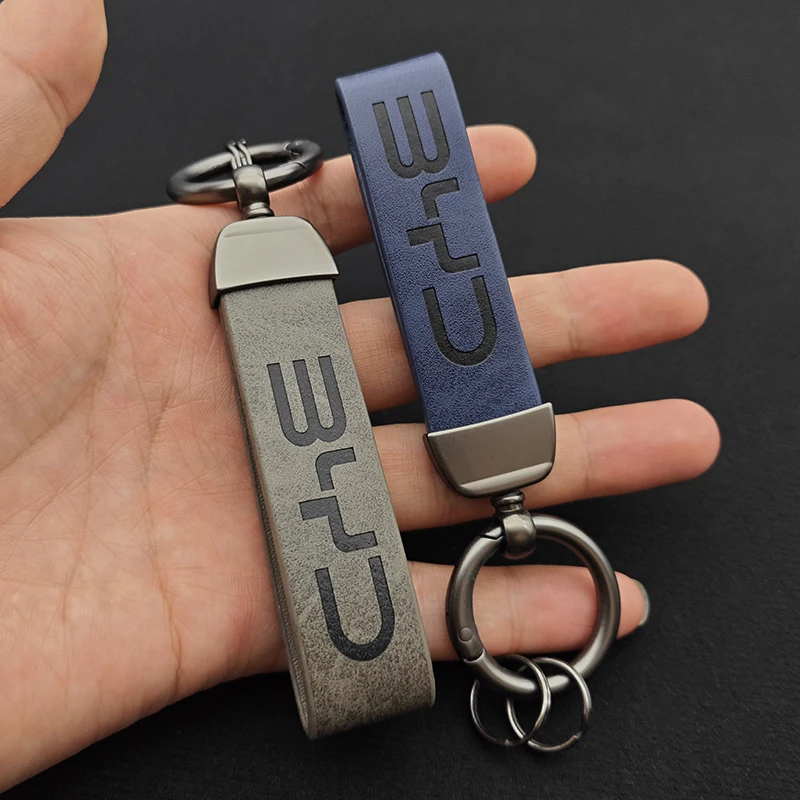 2025 سلسلة مفاتيح جلدية فاخرة للسيارة شعار BYD حلقات المفاتيح أفضل هدية لـ BYD ATTO 3 SEAL U DOLPHIN U8 U9 HAN TANG اكسسوارات السيارات