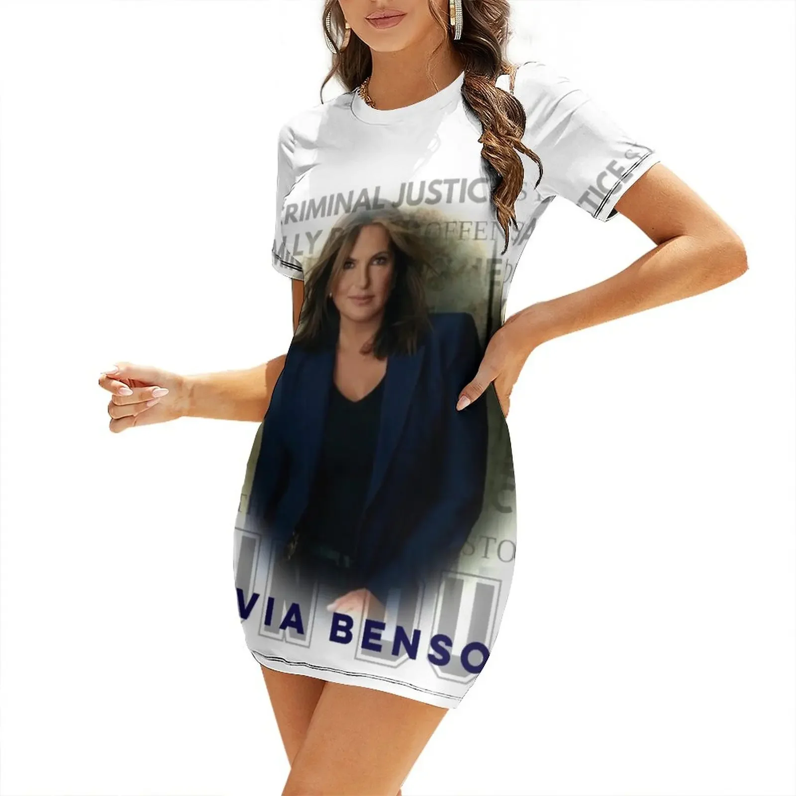 

Olivia Benson Short-Sleeved Dress women clothes ceremony dresses bandage dress Women's dresses Dress