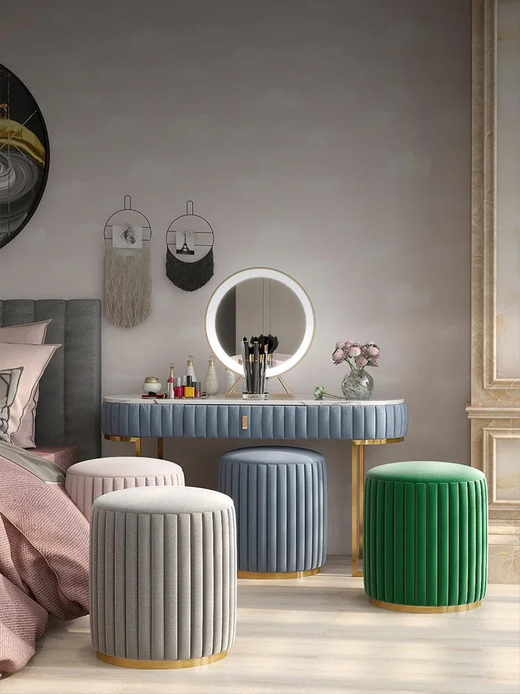 

Bedroom Mini Makeup Stool Sofa Shoes Changing Fashion Living Room Internet Celebrity round Stool