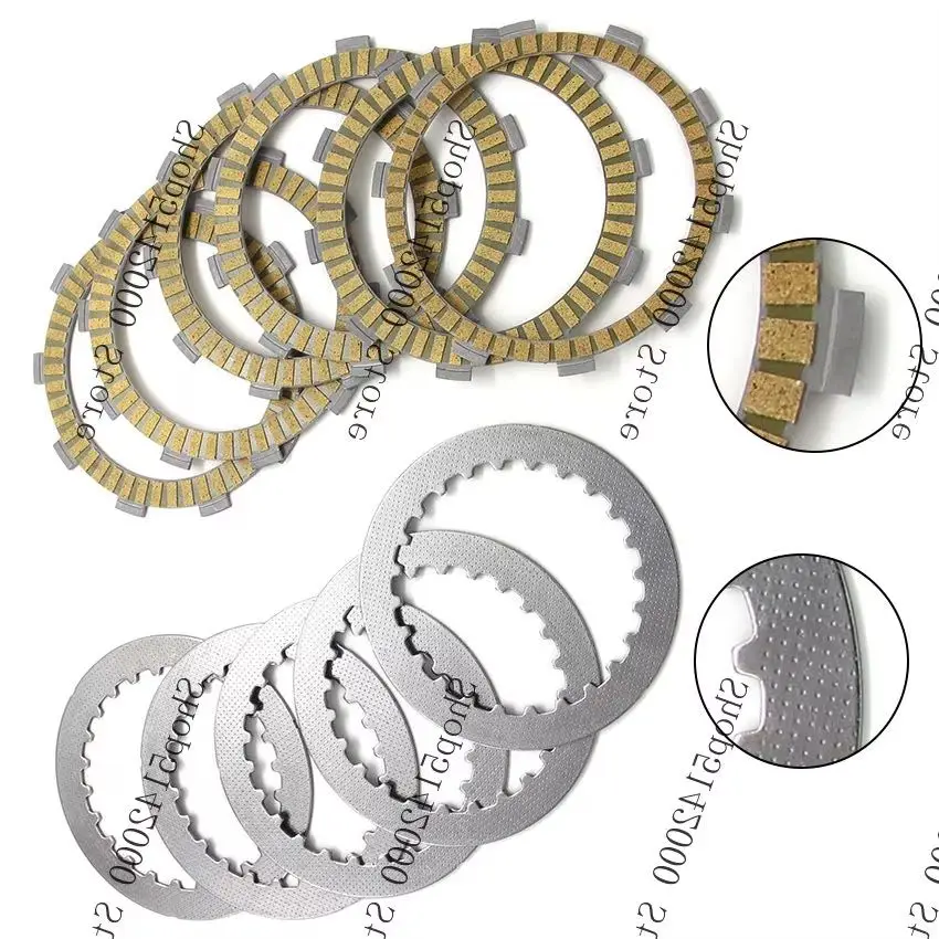 

For Honda NT400 Bros 400 NC25 VT500 ED/EF Steed 400 NV400 CJ/CK CS/CV OEM:22321-MM9-000 Motorcyle Clutch Friction Disc Plate Set