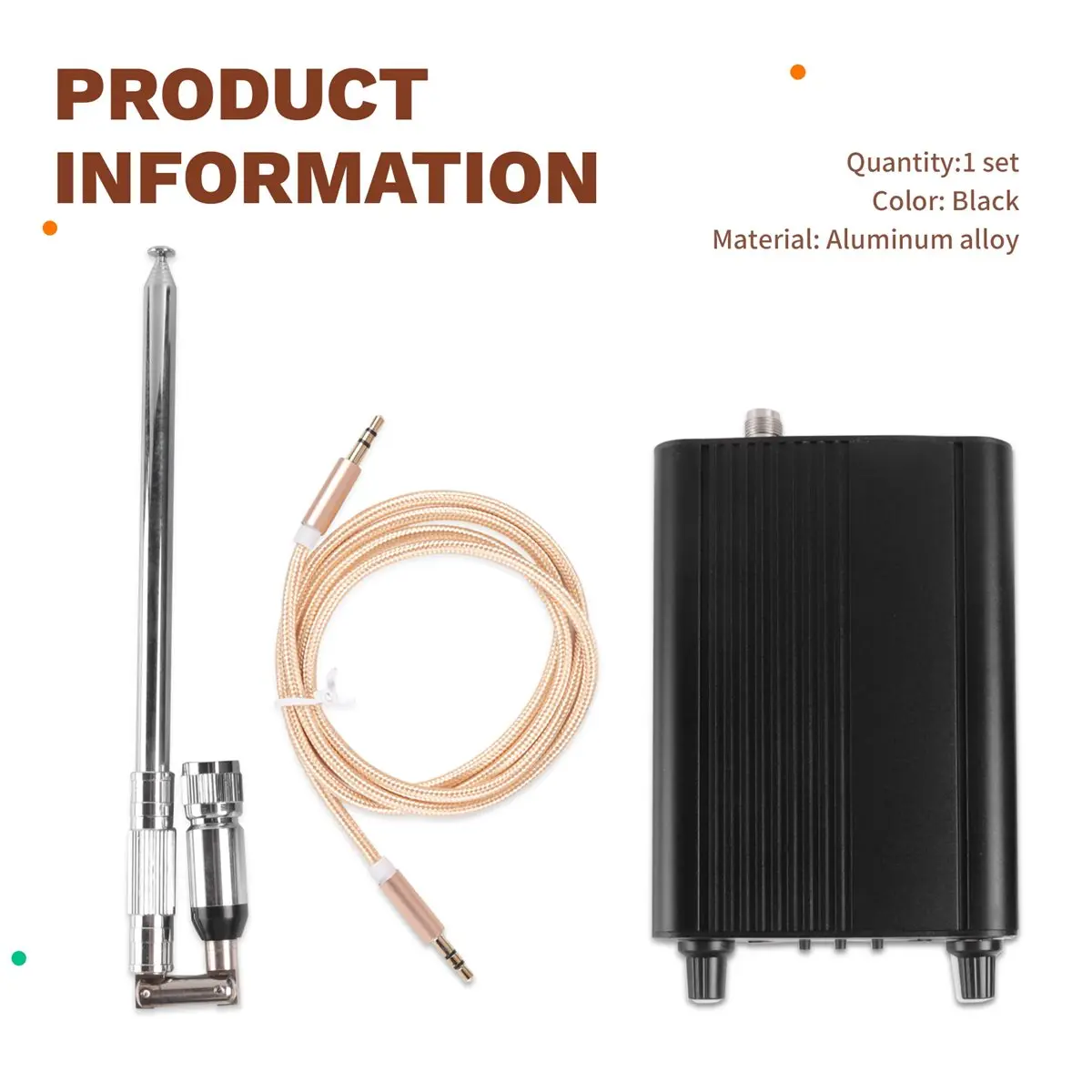 DTC5 -7C Wireless FM Radio Transmitter Wireless Audio Transmission Transmitter Stereo Amplifier 76-108MHz TNC