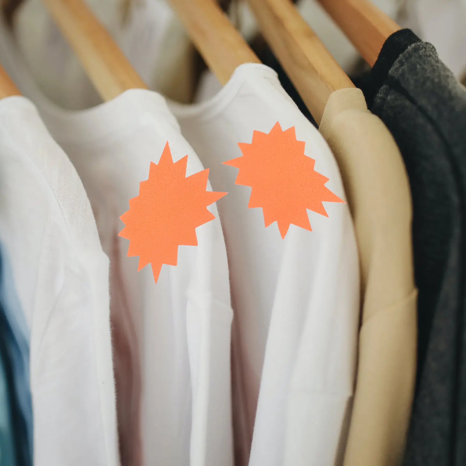 

250 шт. цветных пустых флуоресцентных этикеток для ценников, наклеек для розничной торговли, бумажных ценников-табло