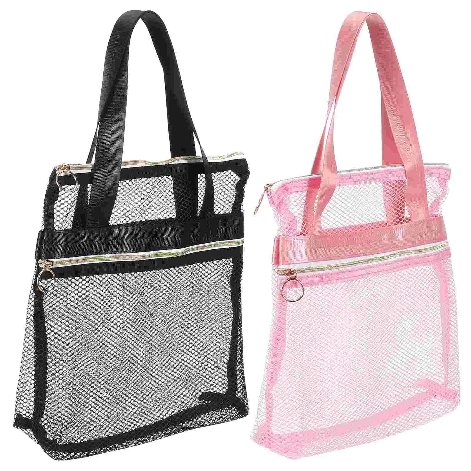 2 Pcs Portable Shower Bag Bath Caddy Dorm Outdoor Beach Camping Essentials Nylon