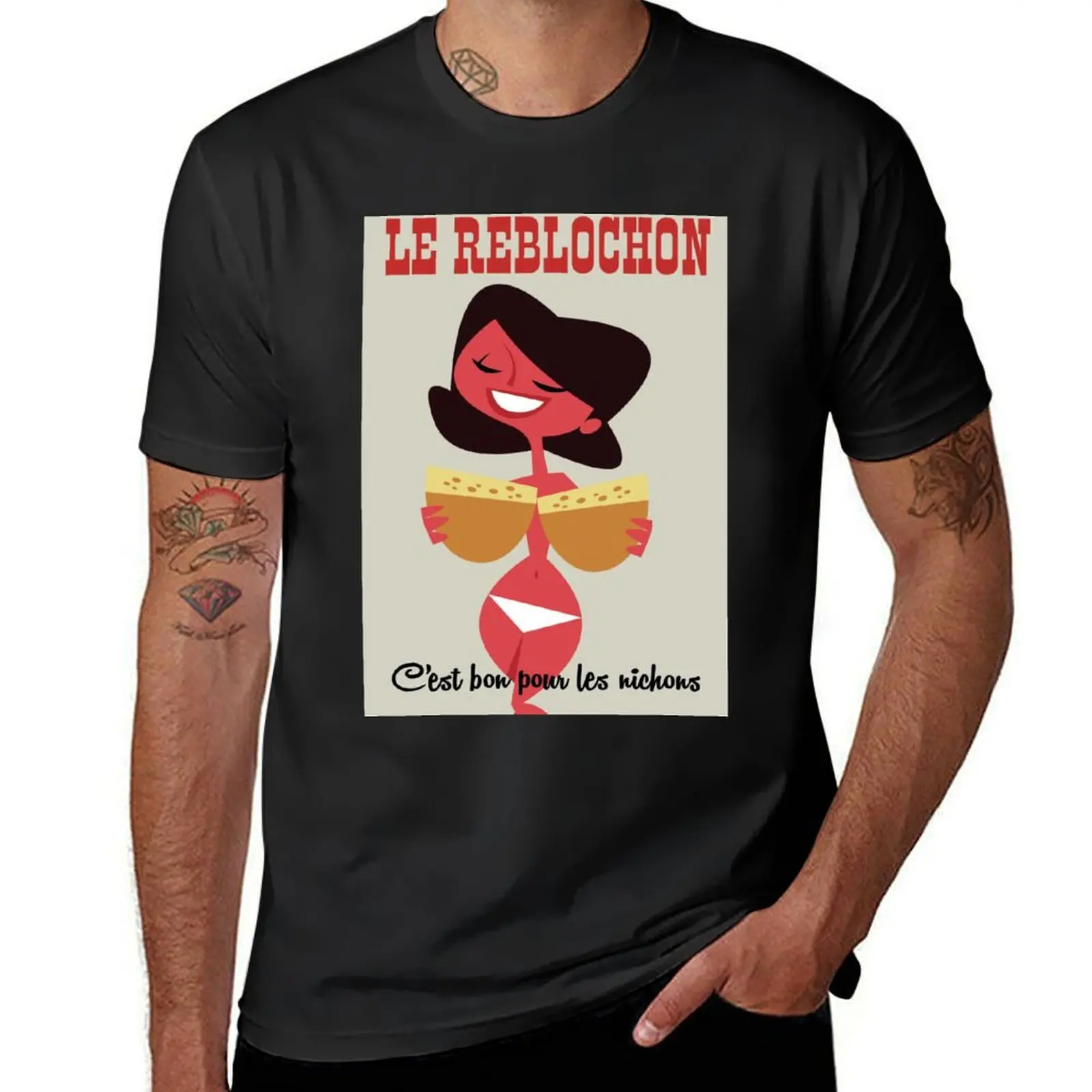 Le reblochon Poster T-Shirt Vintage Kleidung Sommerkleid ung Anime Kleidung T-Shirts für Männer Pack