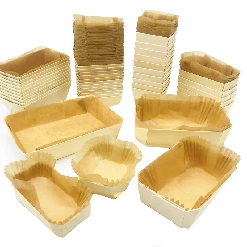 Biodegradable silicone paper oven bread tray bread tray toast tray wooden baking basket for commercial food molds