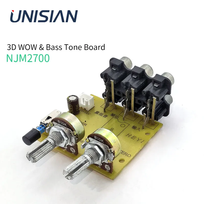 

UNISIAN 3DSRS 2.1-канальный аудиопредусилитель, 3D-процессор стереозвука, плата управления тембром и выходом басов, AC9-18V