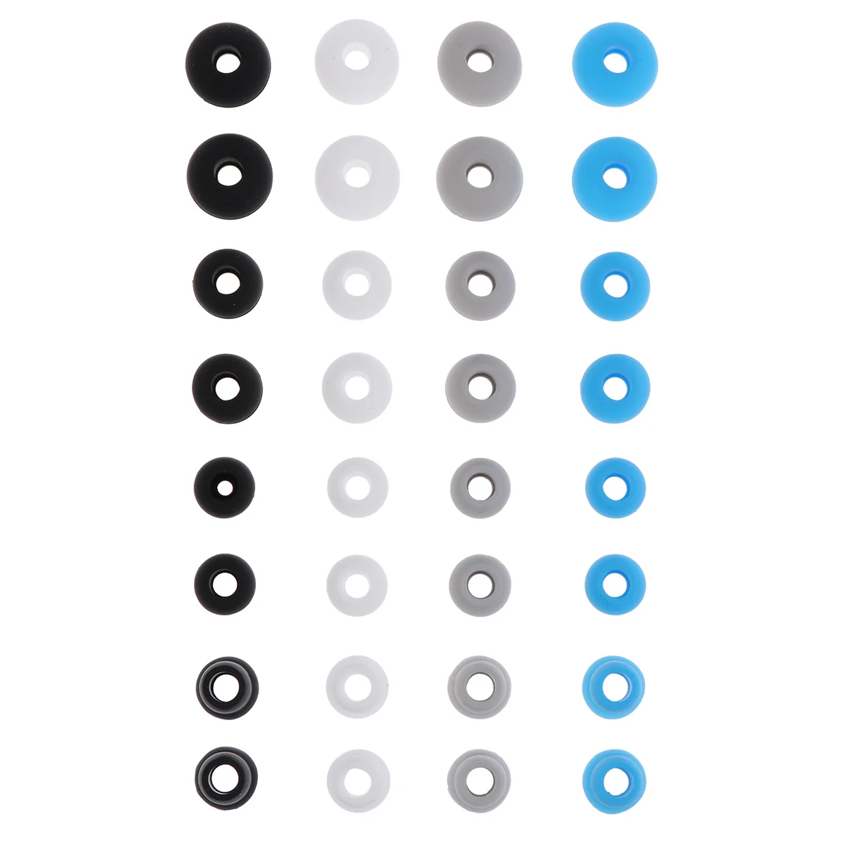 

32Pcs Silicone Earphone Caps Earbuds Covers Anti Slip Fit Compatible for 3 Black White Grey Blue Headphones Accessories