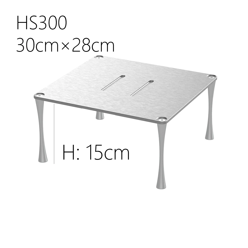 DDHiFi HS300 HiFi Display Stand for Desktop DAC Amp Aluminum Storage Holder / Rack for Table-Top Audio Devices Black/Silver