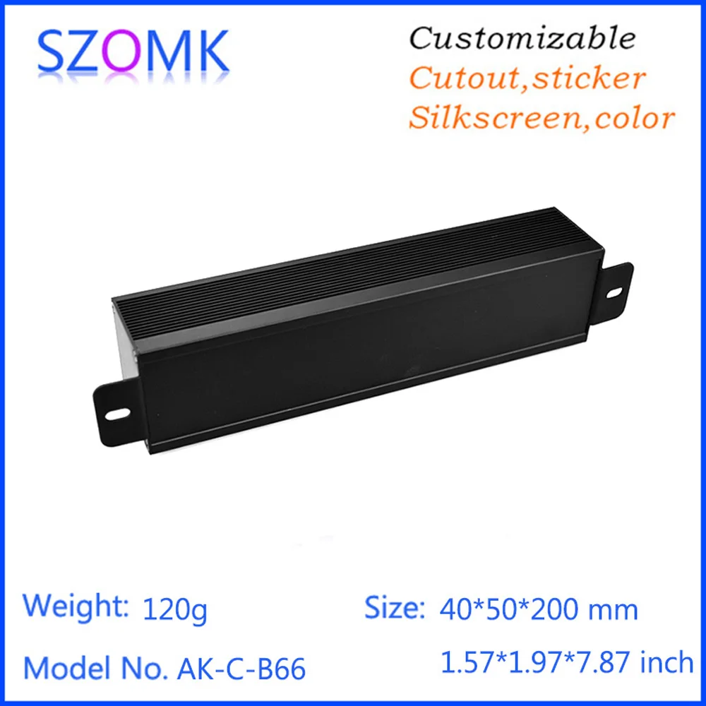 1 sztuka 40*50*200mm aluminiowa obudowa skrzynki elektronika diy box szomk skrzynka do wytłaczania elektronika aluminiowa obudowa skrzynka projektowa