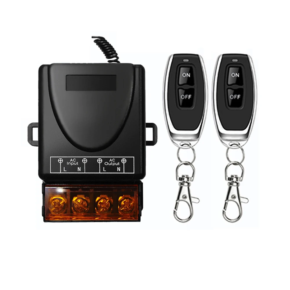 

433MHz Smart Light Switch Wireless Remote Control AC90-265V 30A Relay Module ON/OFF Transmitter Keyfob Home for Fan Ceiling Lamp
