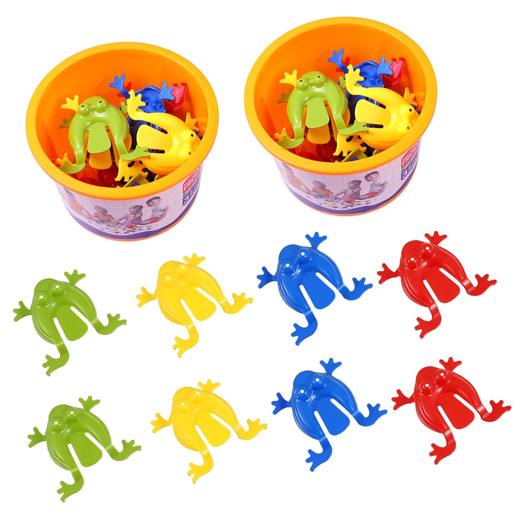 24 Pcs Frog Toy Jumping Toys Fun Party Favors Bouncing for Kids Children’s Birthday Gifts Plastic Leaping Toddler Bounce