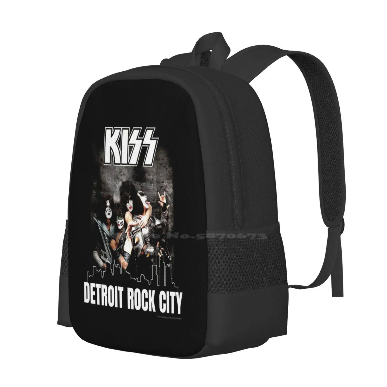 Kiss Band Detroit Rock City desain pola modis perjalanan Laptop tas punggung sekolah Kiss Fan seni Kiss Band Kiss Music Kiss