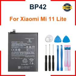 BP42 Battery For Xiaomi Mi 11 Lite BP42 Genuine Replacement Phone Battery Batteries Bateria 4250mAh With Tools