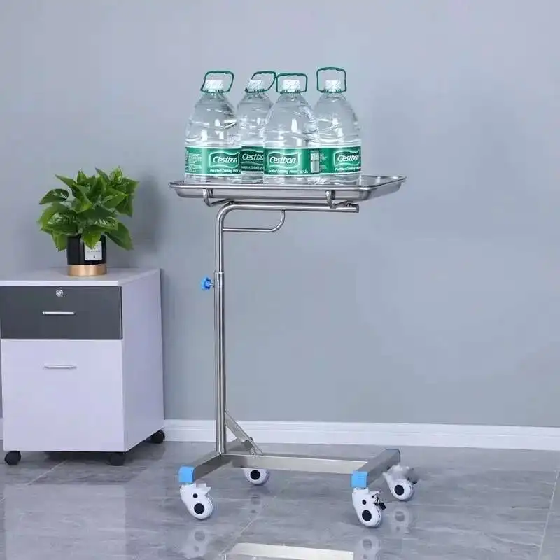 Thickened Stainless Steel Salon Trolley Medical Rack Barber Shop Hospital Surgery Trolley Beauty Salon Auxiliary Professional