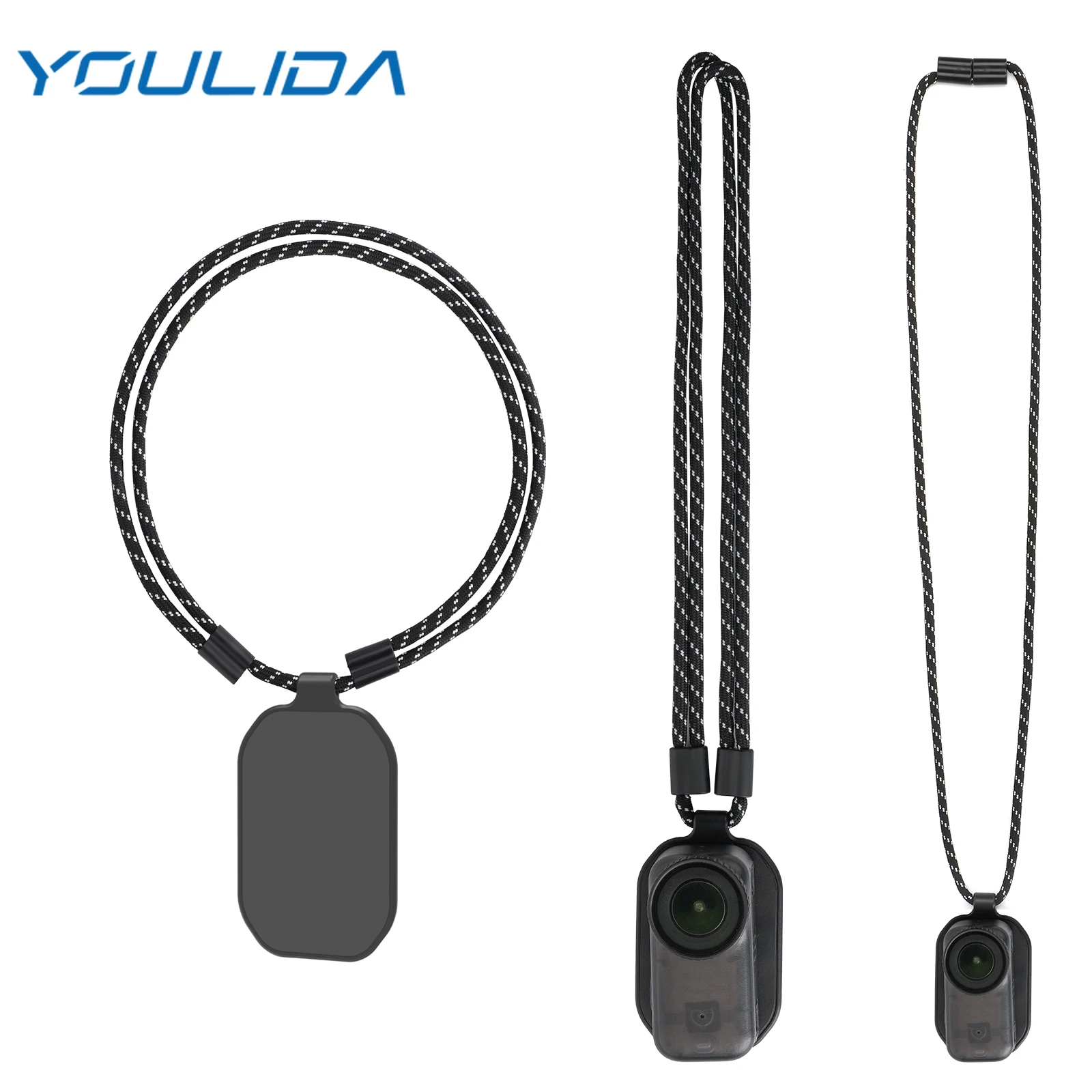 Chest Magnetic Neck Mount For Insta360 Go Ultra/Go 3S/DJI Osmo Nano/Mic Microphone Wearable Neck Hanging Strap Camera Accessory