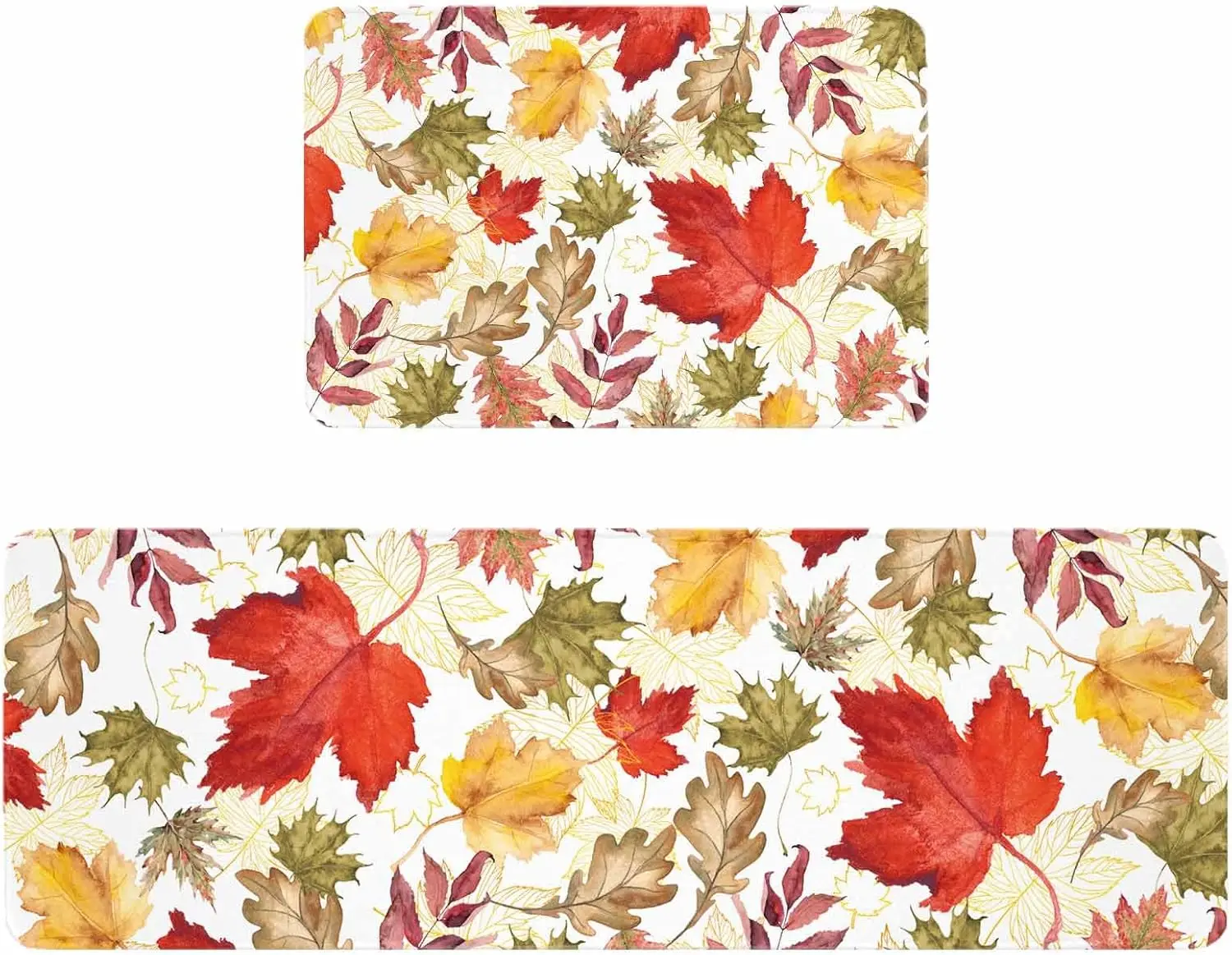 Fall Maple Leaf Kitchen Mat Entrance Doormat Home Decor Non-Slip Corridor Balcony Rugs Bedroom Floor Mat Bathroom Doormat Decor