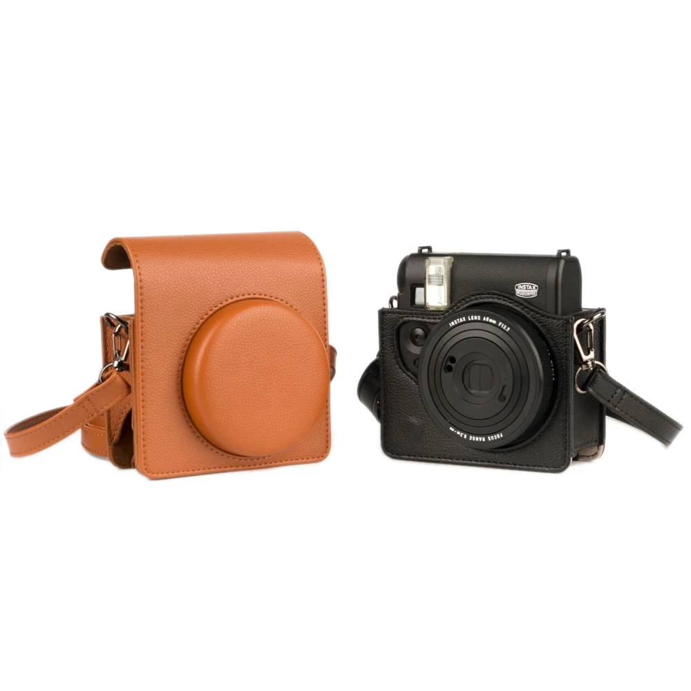 

Hot Mini 99 Detachable PU Faux Leather Case Cover Bag Shell with Shoulder Strap for Fujifilm Fuji Instax Mini 99 Camera