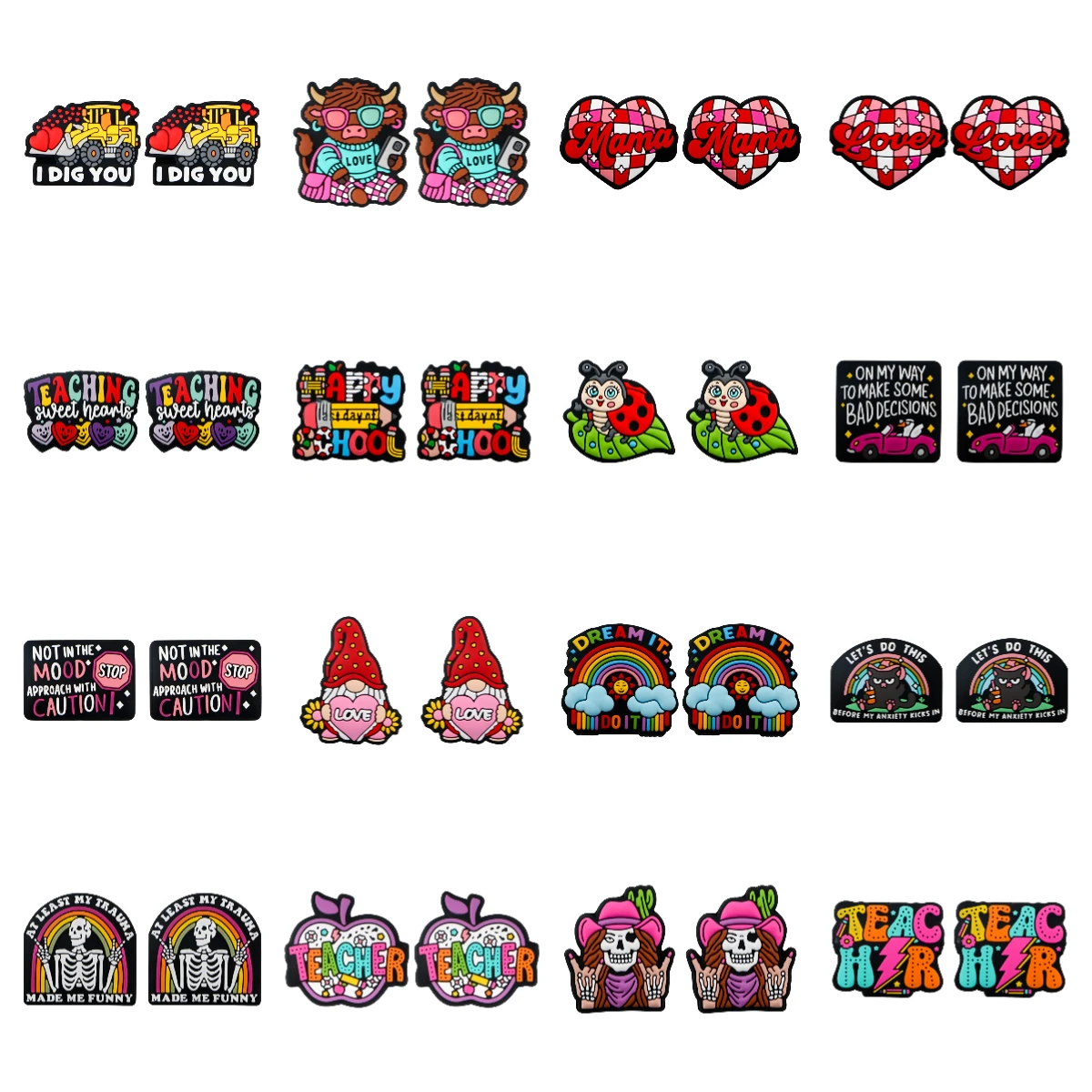 

15/30pcs Flat Focal Silicone beads For Jewelry Making DIY Pacifier Chain Bracelet Necklace Jewelry Diy Accessories