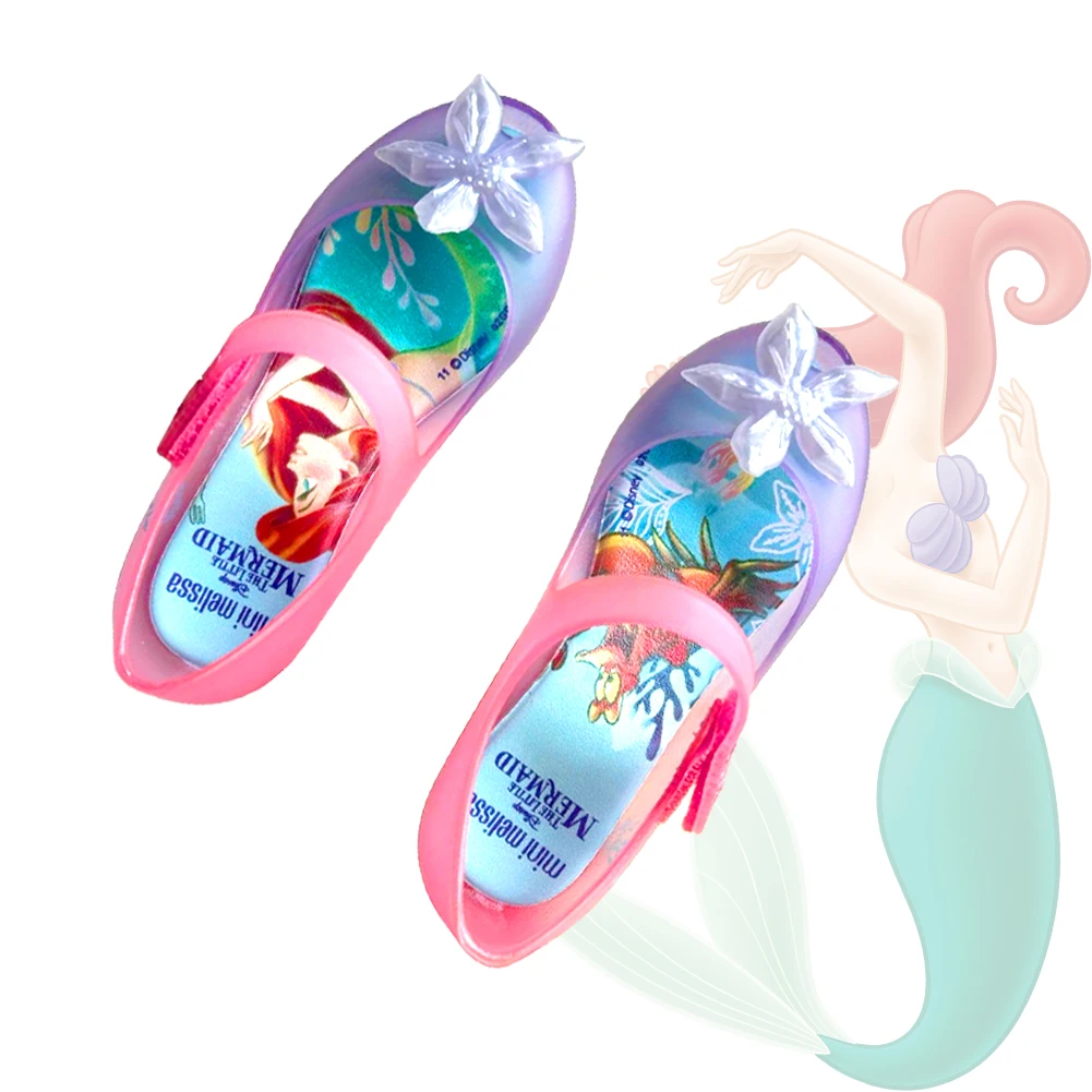 2-6Years Summer Children's sandals Girls Sandals Mermaid cartoon Princess Shoes Baotou Jelly Shoes Baby Fragrant Kids Sandals