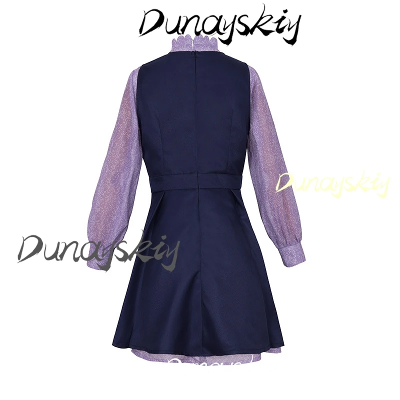 أزياء أنيمي أوشي نو كو كوروكاوا أكاني التأثيرية فستان شعر مستعار لوليتا فساتين أرجوانية للفتيات بدلة نسائية ملابس مخصصة للهالوين ﻿