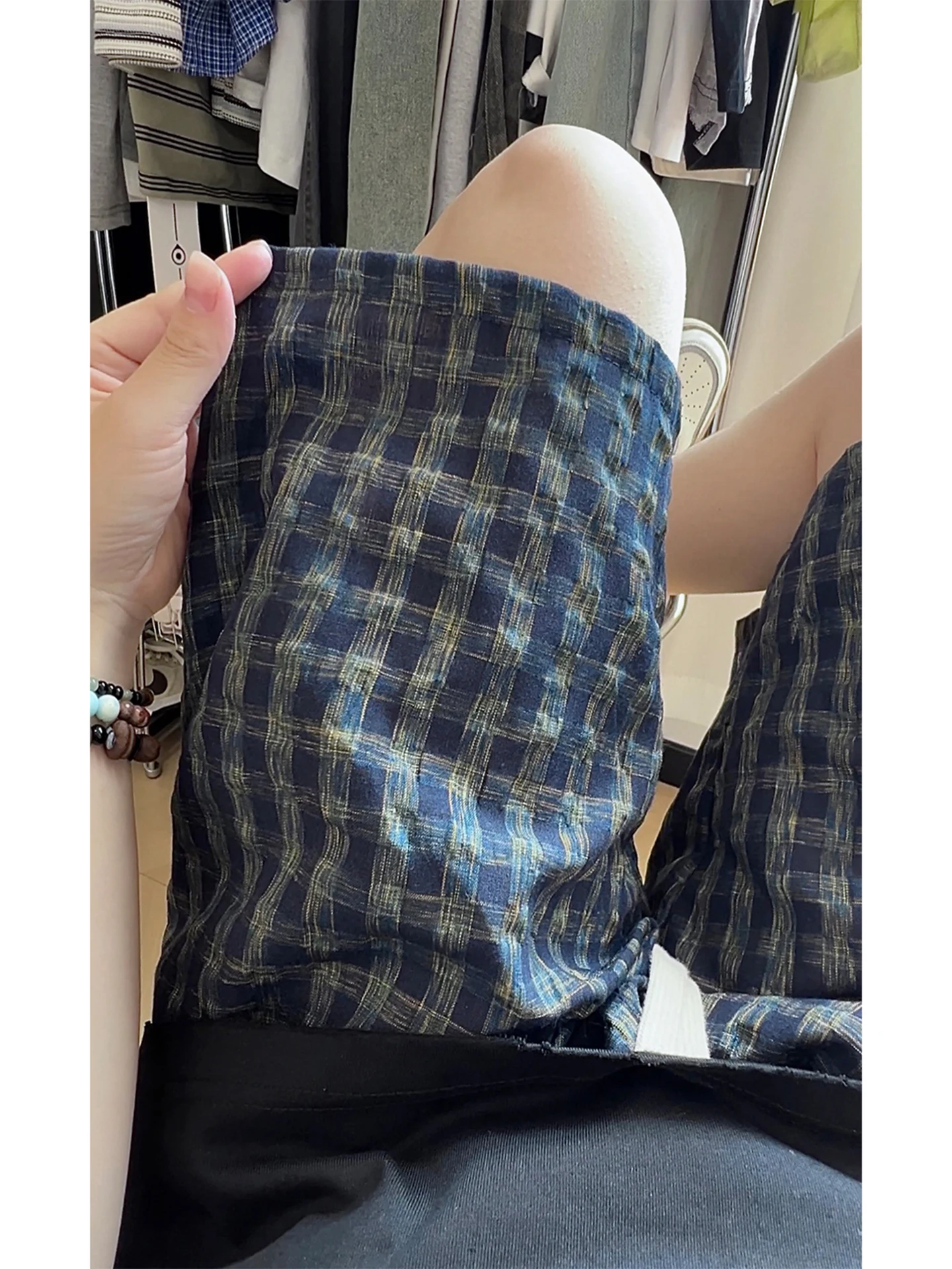 

Мужские летние тонкие шорты свободного кроя из ледяного шелка, пляжные брюки-бермуды, молодежные прямые брюки для активного отдыха