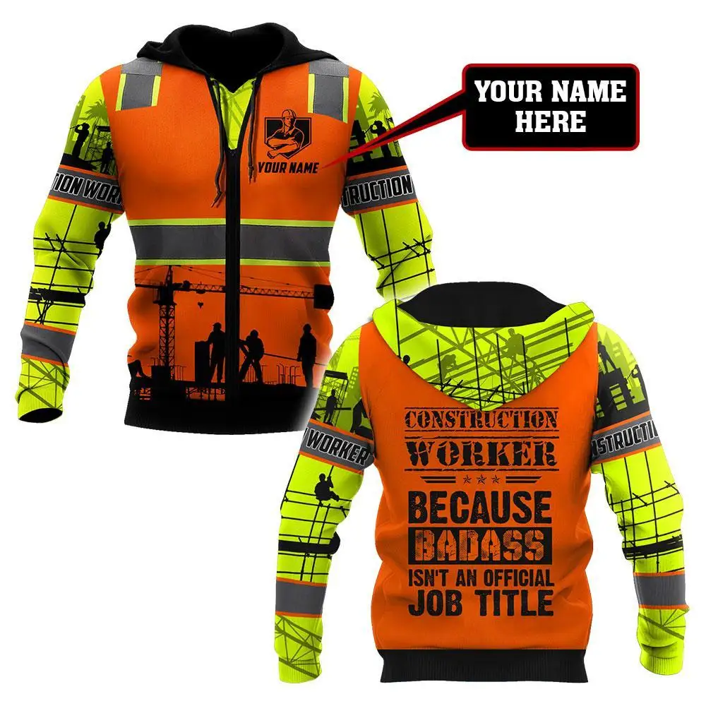 

Construction Worker Safety Badass 3DPrint Jacket Men/Women Hooded Sweatshirt Zipper Hoodies Casual Streetwear Unisex Pullover-2