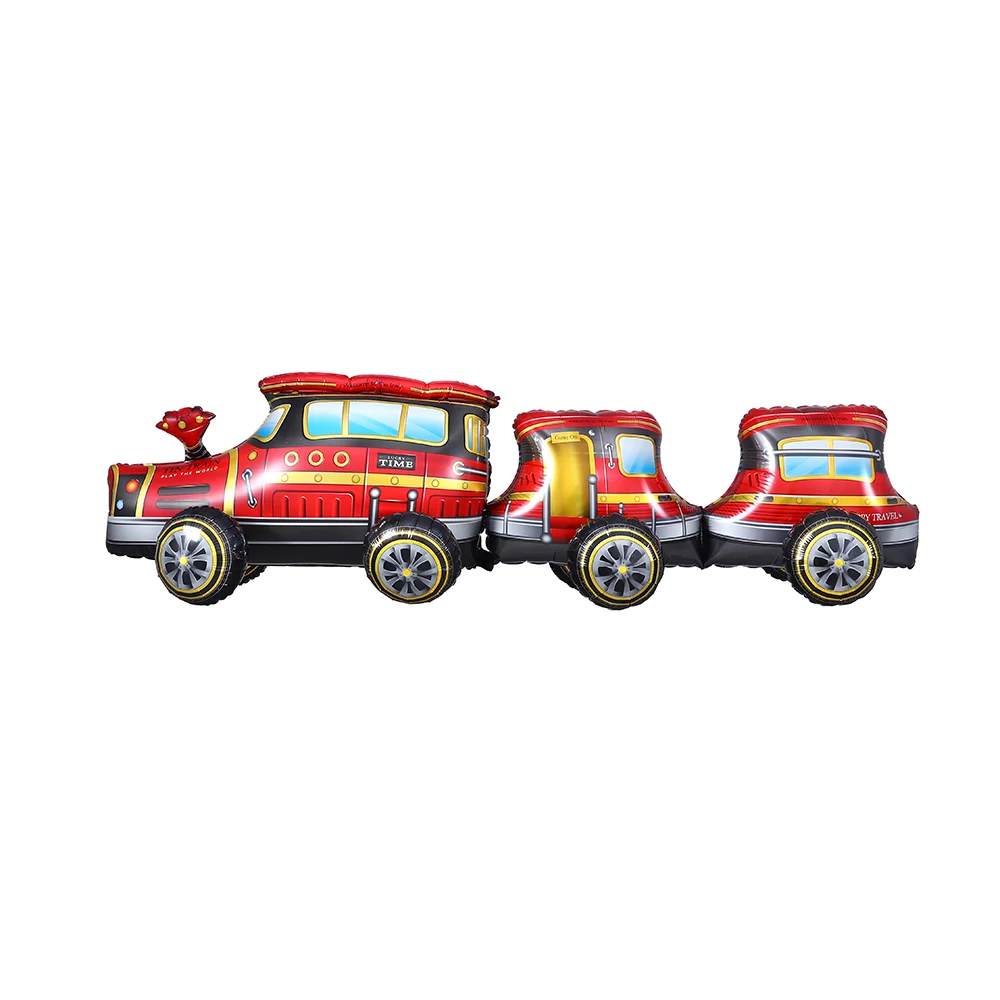 1pc dos desenhos animados carro balão caminhão de bombeiros trem folha balão tema tráfego decorações festa aniversário crianças brinquedos suprimentos do chuveiro do bebê